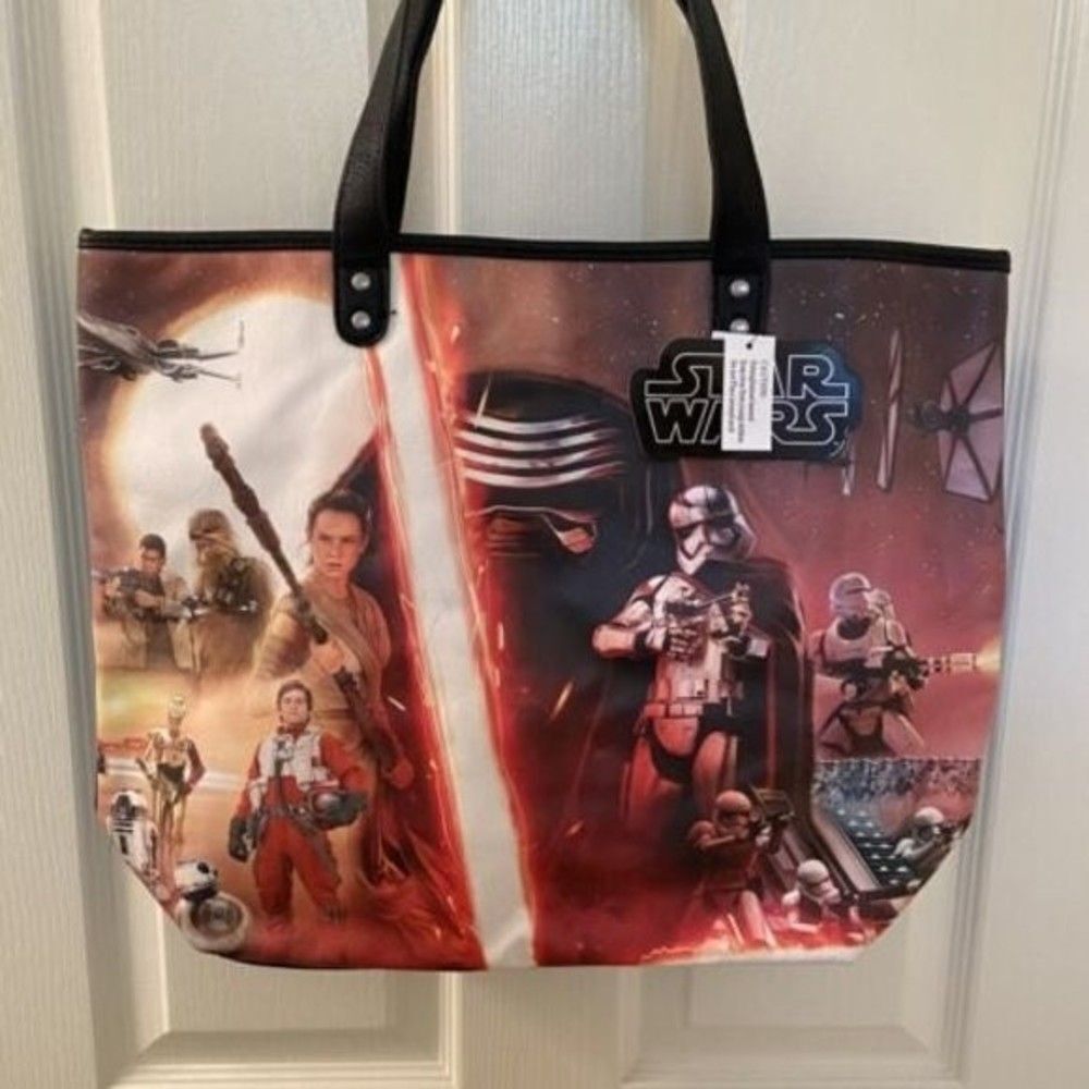 Disney Loungefly Star Wars Tote Bag Purse The Force Awakens NWT - Picture 3 of 11
